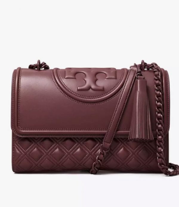 TORY BURCH  |   FLEMING CONVERTIBLE SHOULDER BAG (Wine)