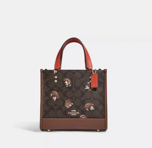COACH  |   Dempsey Tote 22 In Signature Canvas With Hedgehog Print