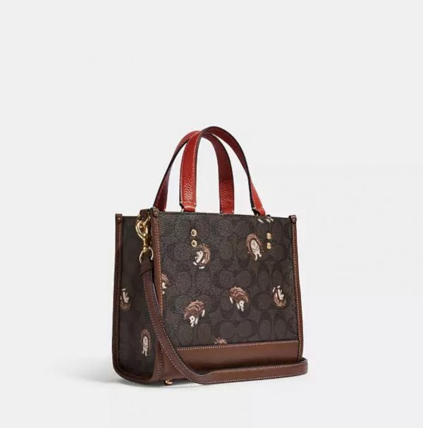 COACH  |   Dempsey Tote 22 In Signature Canvas With Hedgehog Print - Image 2