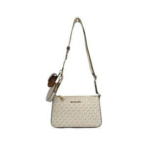 MICHAEL KORS  |   Jet Set Logo Crossbody Bag with Case for Apple Airpods Pro (Vanilla)