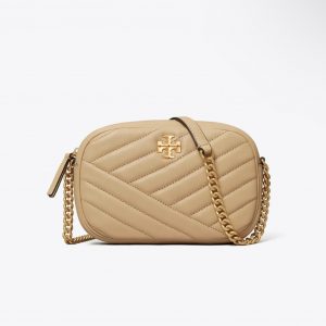 TORY BURCH  |   KIRA CHEVRON CAMERA BAG (Desert Dune)