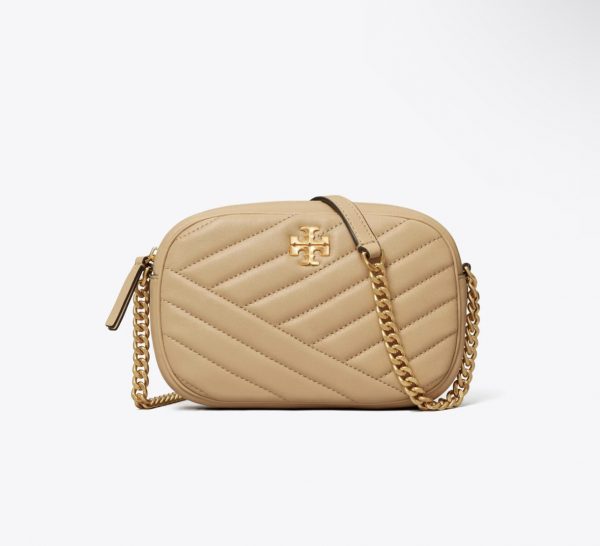 TORY BURCH  |   KIRA CHEVRON CAMERA BAG (Desert Dune)