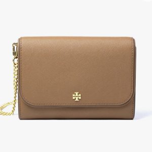 TORY BURCH  |   Emerson Chain Wallet Crossbody Bag (Moose)