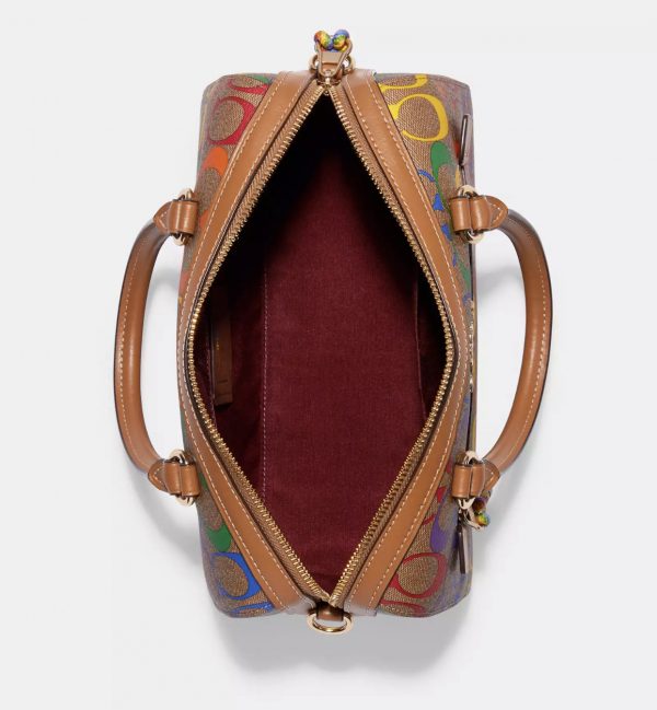 COACH  |  Rowan Satchel Bag In Rainbow Signature Canvas - Image 2