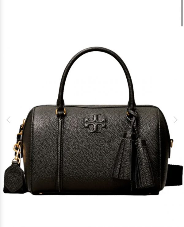 TORY BURCH  |   Thea Small Satchel Bag (Black)