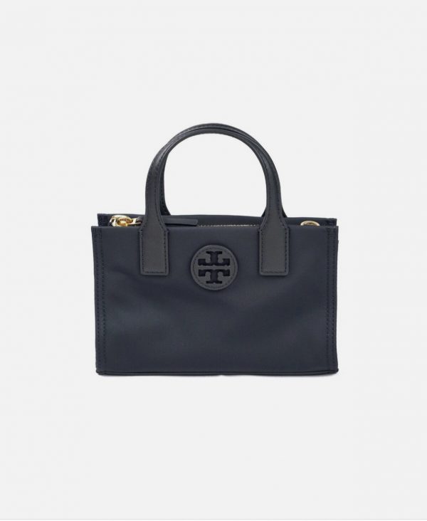 TORY BURCH  |  ELLA Black Nylon Mini Tote (Black)