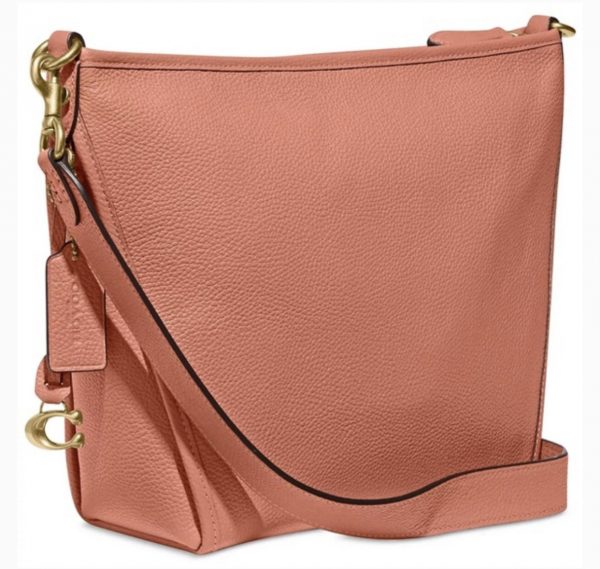 COACH  |  Polished Pebble Leather Small Dufflette (Light Coral) - Image 3