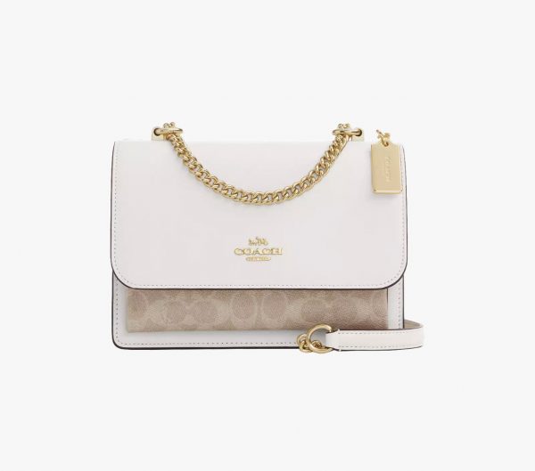 COACH  |  Klare Crossbody Bag In Signature Canvas (Sand/Chalk)