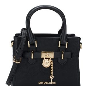 MICHAEL KORS |  Hamilton Leather XS Satchel Crossbody (Black)