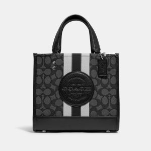 COACH  |  Dempsey Tote 22 In Signature Jacquard With Stripe And Coach Patch