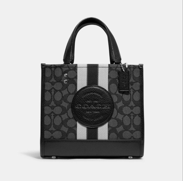 COACH  |  Dempsey Tote 22 In Signature Jacquard With Stripe And Coach Patch