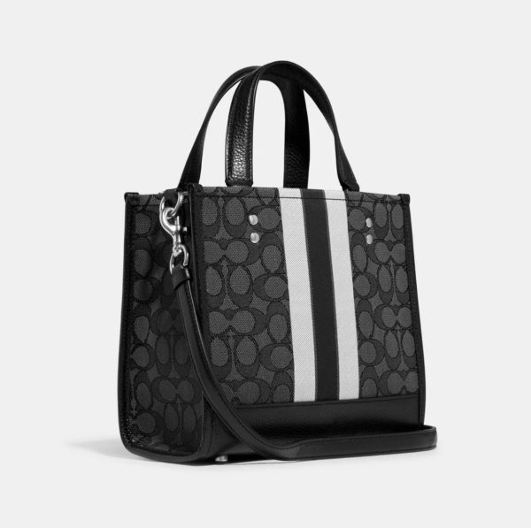 COACH  |  Dempsey Tote 22 In Signature Jacquard With Stripe And Coach Patch - Image 3