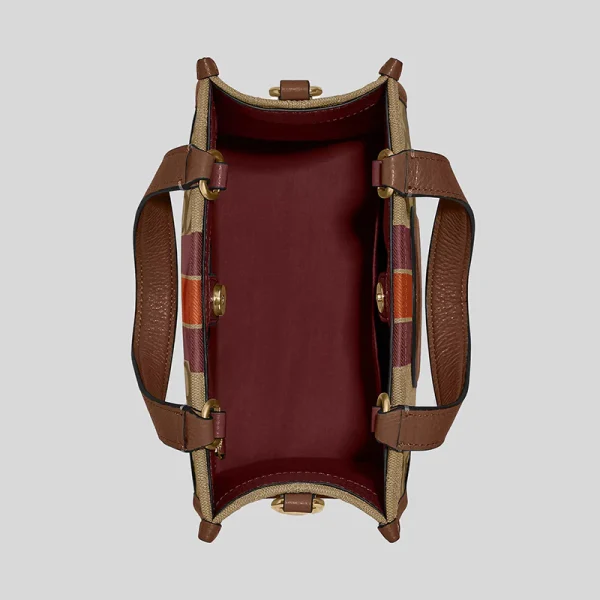 COACH  |  Dempsey Tote 22 In Signature Jacquard With Stripe And Coach Patch (Khaki Multi) - Image 2