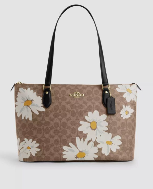 COACH  |  Gallery Tote Bag In Signature Canvas With Floral Print