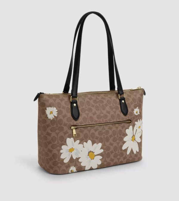 COACH  |  Gallery Tote Bag In Signature Canvas With Floral Print - Image 3