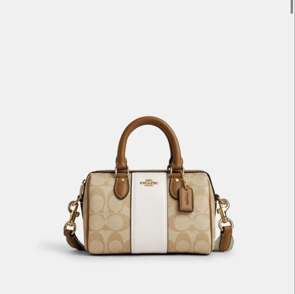 COACH  |  Mini Rowan Crossbody In Signature Canvas With Stripe