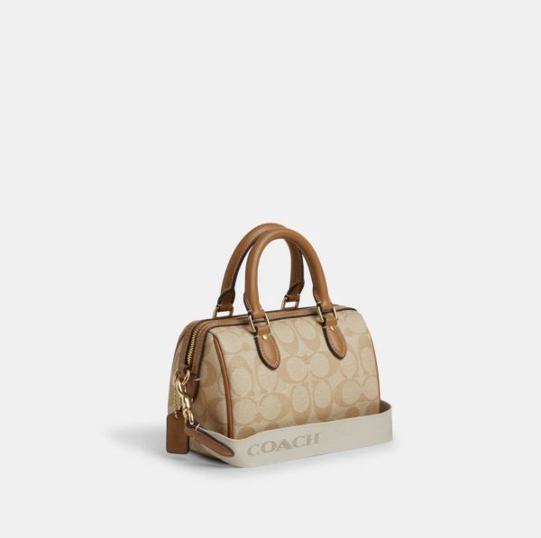 COACH  |  Mini Rowan Crossbody In Signature Canvas With Stripe - Image 3