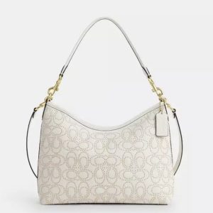 COACH  |  Laurel Shoulder Bag With Signature Rivets (Chalk)