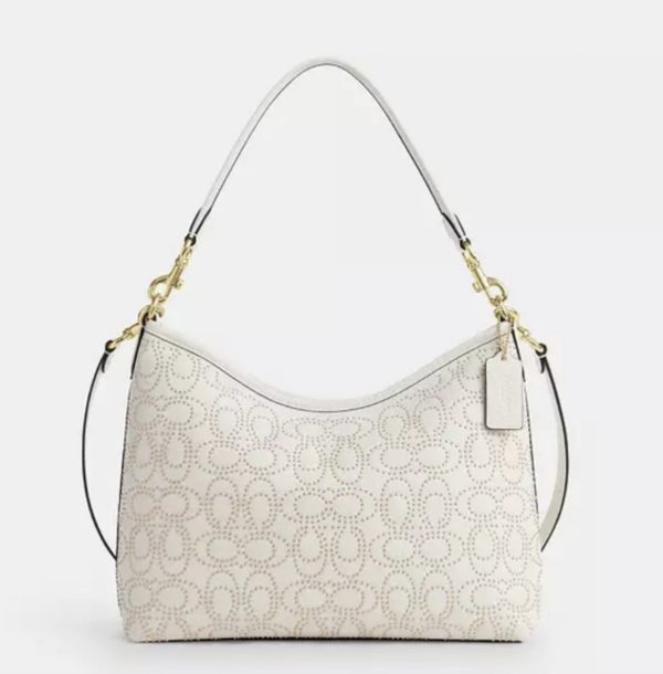 COACH  |  Laurel Shoulder Bag With Signature Rivets (Chalk)