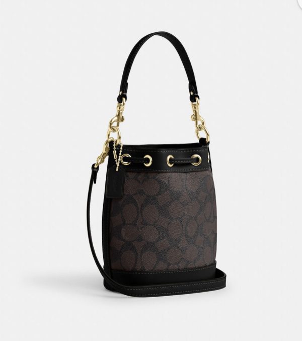 COACH  |  Mini Bucket Bag In Signature Canvas - Image 3