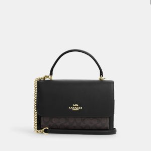 COACH  |  Klare Top Handle Bag In Signature Canvas (Walnut / Black)