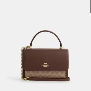 COACH  |  Klare Top Handle Bag In Signature Canvas (Tan / Brown)