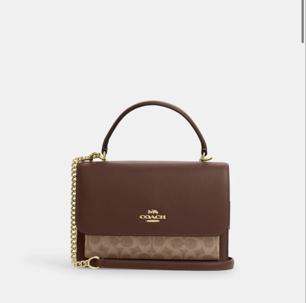 COACH  |  Klare Top Handle Bag In Signature Canvas (Tan / Brown)