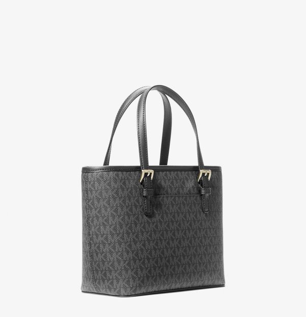 MICHAEL KORS  |  Jet Set Travel Extra-Small Logo Top-Zip Tote Bag (Black) - Image 3