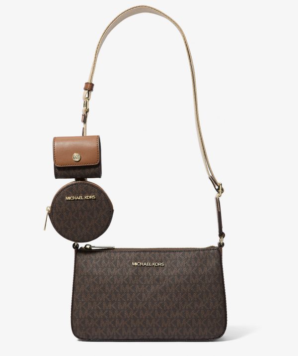 MICHAEL KORS  |  Jet Set Logo Crossbody Bag with Case for Apple Airpods Pro