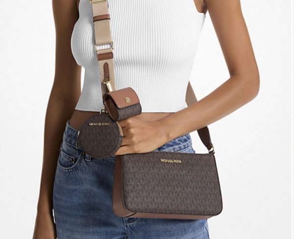 MICHAEL KORS  |  Jet Set Logo Crossbody Bag with Case for Apple Airpods Pro - Image 3