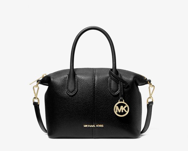 MICHAEL KORS  |  Hyde Small Pebbled Leather Satchel (black)