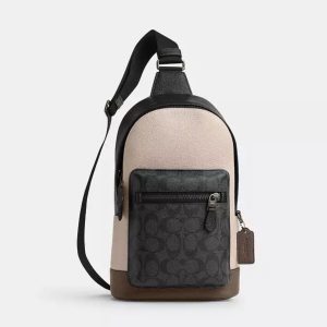 COACH  |  West Pack In Colorblock Signature Canvas