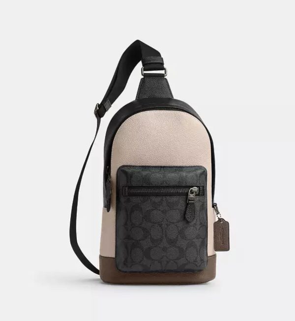 COACH  |  West Pack In Colorblock Signature Canvas