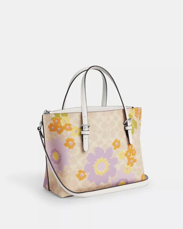 COACH  |  Mollie Tote Bag 25 In Signature Canvas With Floral Print - Image 3
