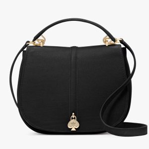 KATE SPADE  |  Kayla Pebbled Leather Saddle Bag (Black)