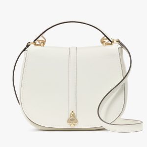 KATE SPADE  |  Kayla Pebbled Leather Saddle Bag (Meringue)