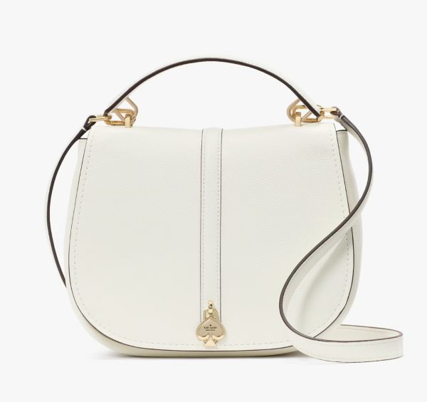 KATE SPADE  |  Kayla Pebbled Leather Saddle Bag (Meringue)
