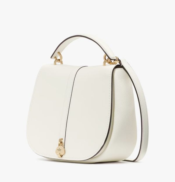 KATE SPADE  |  Kayla Pebbled Leather Saddle Bag (Meringue) - Image 3