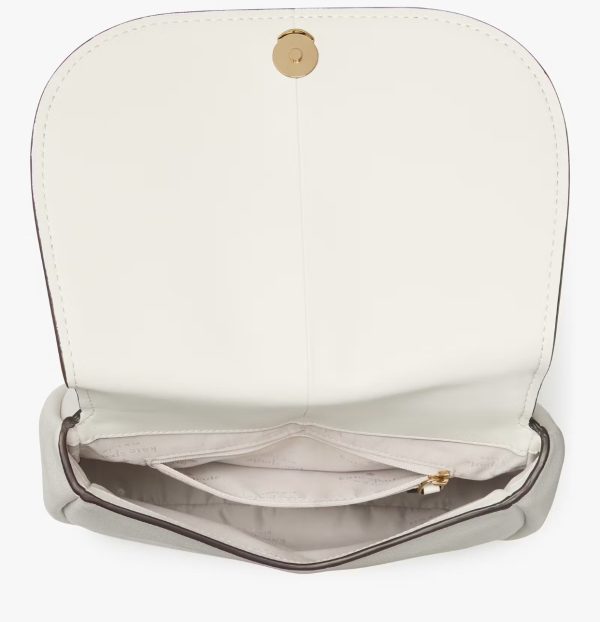 KATE SPADE  |  Kayla Pebbled Leather Saddle Bag (Meringue) - Image 2