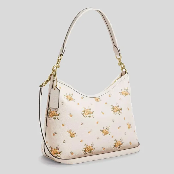 COACH  |  Laurel Shoulder Bag With Floral Print (Chalk Multi) - Image 3