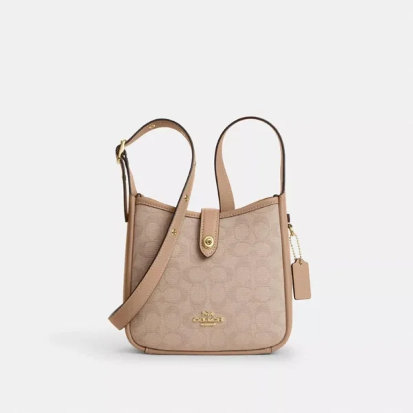 COACH  |  Hadley Mini Crossbody Bag With Signature Canvas (Dark Natural Multi)