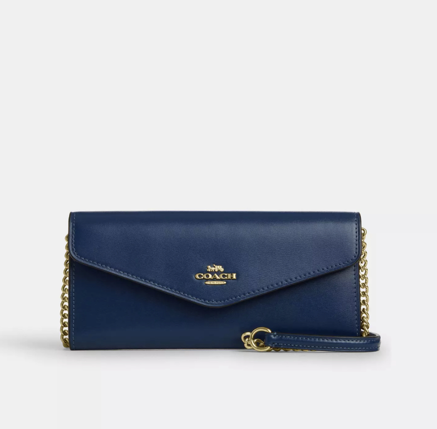 COACH | Klare Wallet With Chain (Deep Blue)