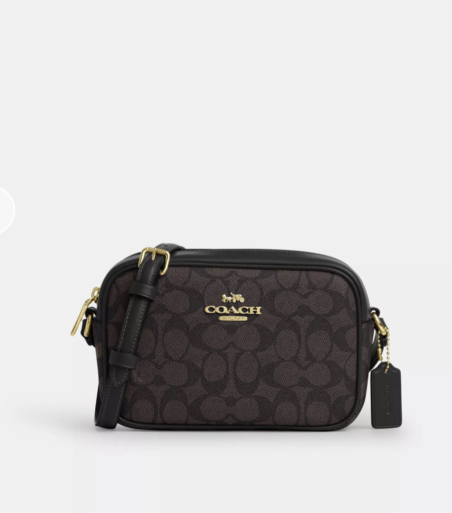 COACH | Mini Jamie Camera Bag In Signature Canvas (Walnut / Black)