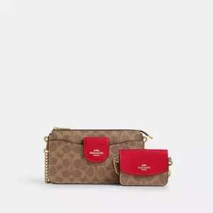 COACH | Poppy Crossbody Bag in Signature Canvas (Carnation)