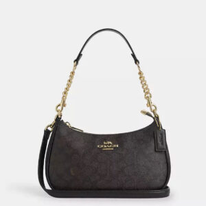 COACH | Teri Shoulder Bag In Signature Canvas (Walnut/ Black)