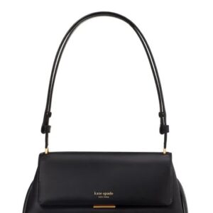KATE SPADE | Grace Fine Grain Leather Shoulder Bag (Black)
