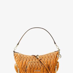 MICHAEL KORS | Merritt Matelassé Convertible Crossbody Bag (Radiant Orange)